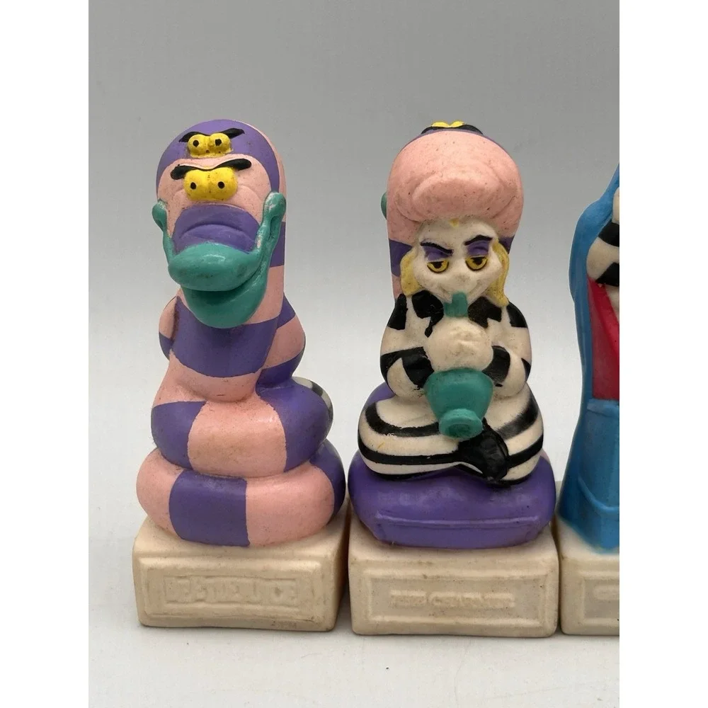 Vintage Burger King Beetlejuice Toys‎ Figures 5 Double Sided Geffen 1989